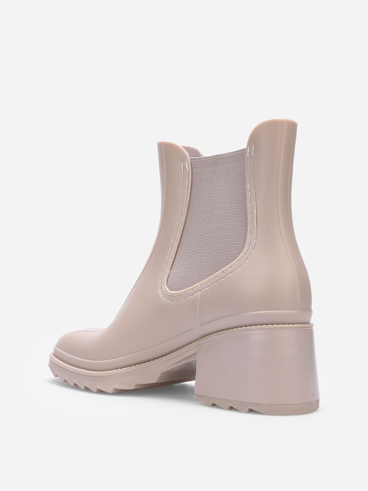 Bottines de pluie style Chelsea- Beige