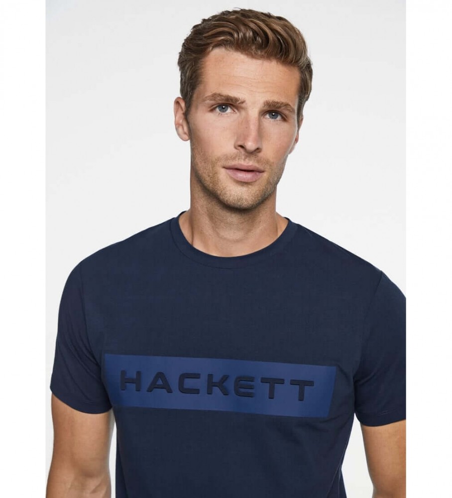 Camiseta Hackett Navy Print Logo