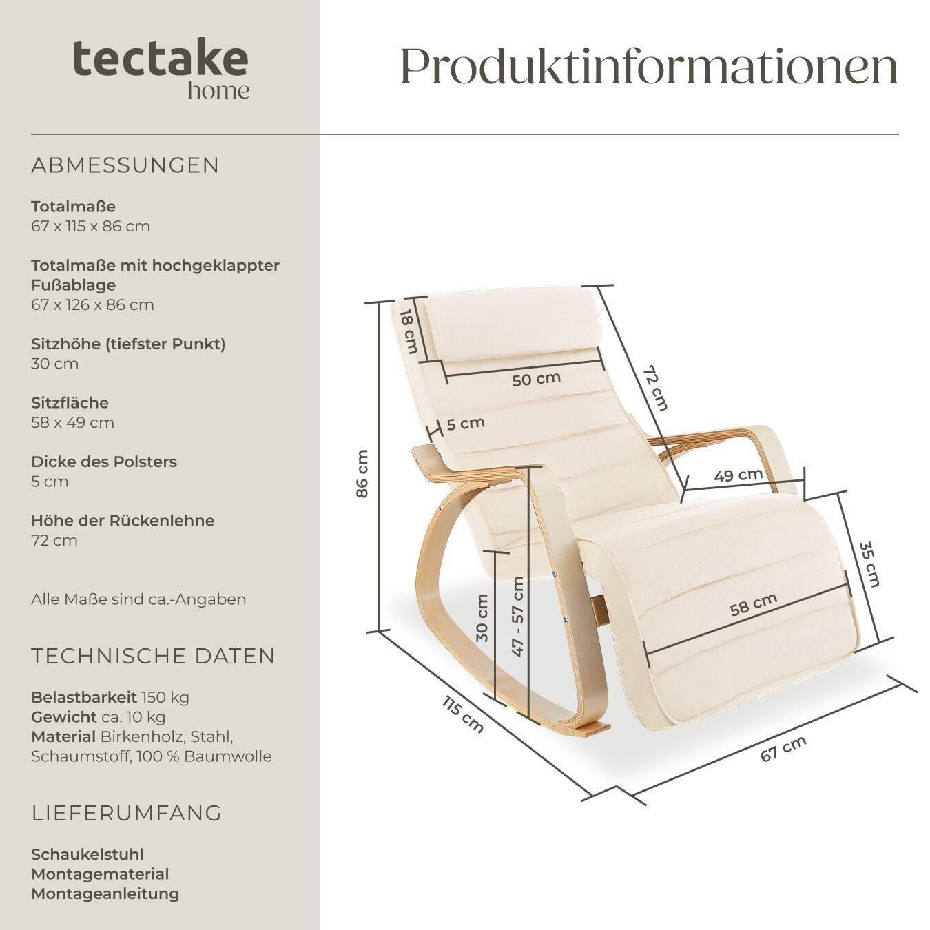 Schaukelstuhl Onda