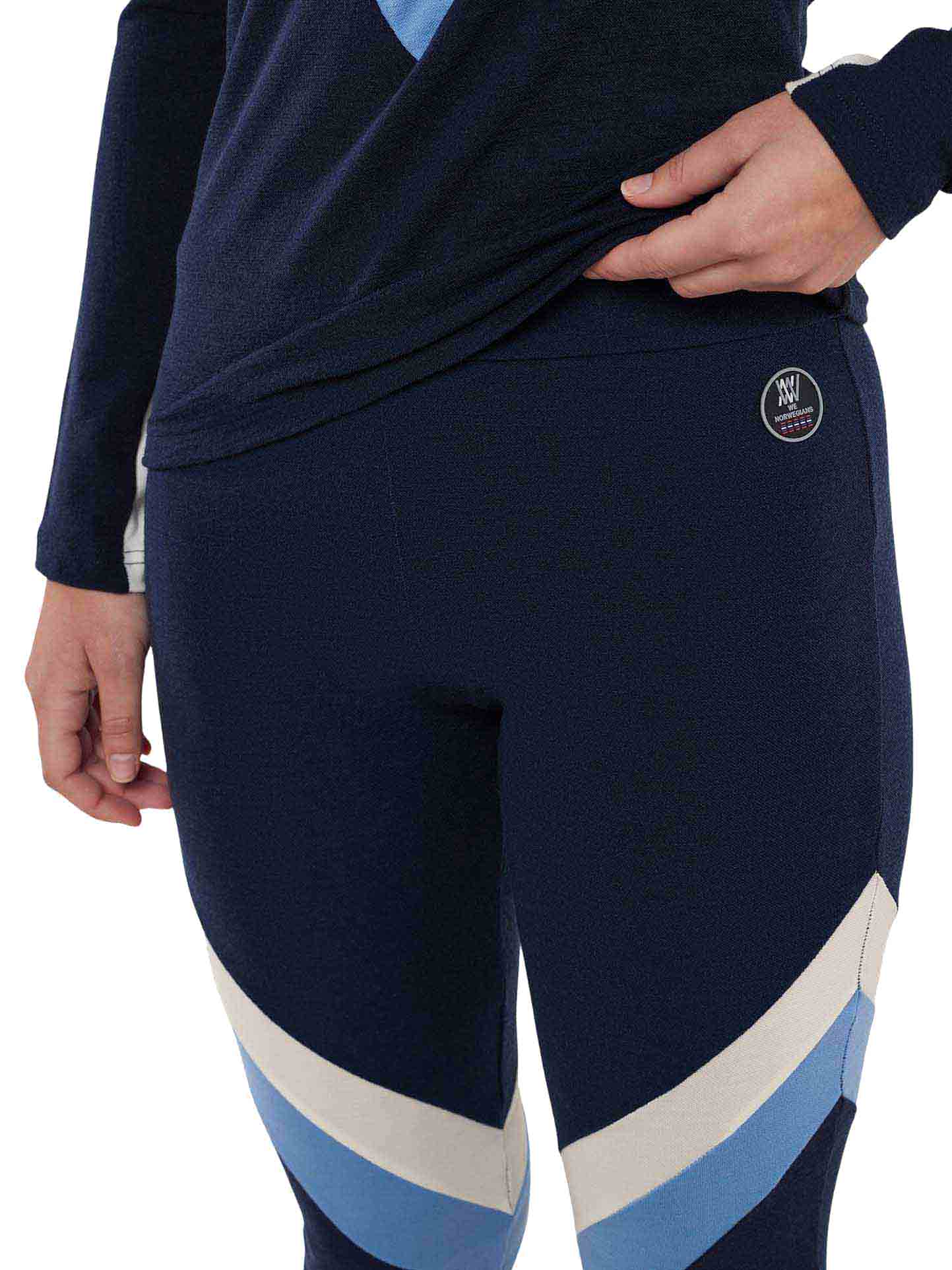 Voss ColBlock Leggings Dame Navy Blue