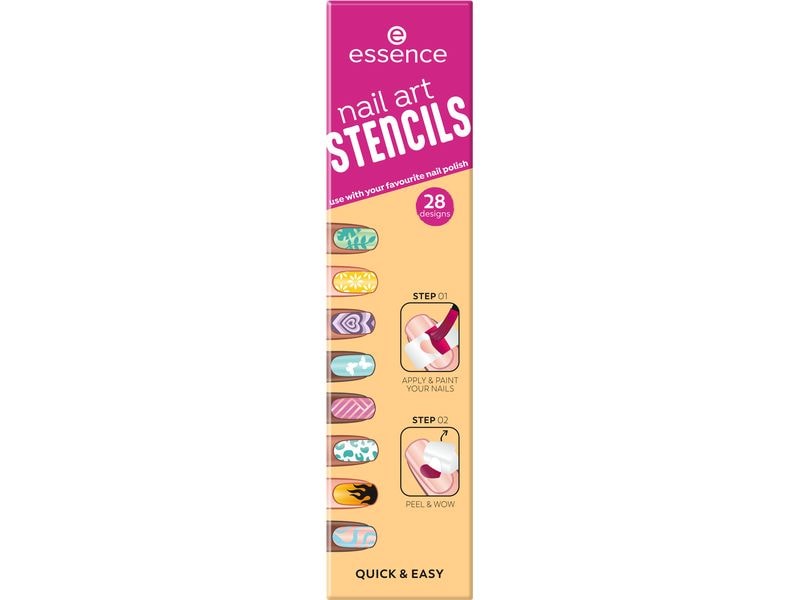 essence Nagellack Nail Art Stencils Nageldesign-Schablonen zu kreieren von verschiedenen Designs
