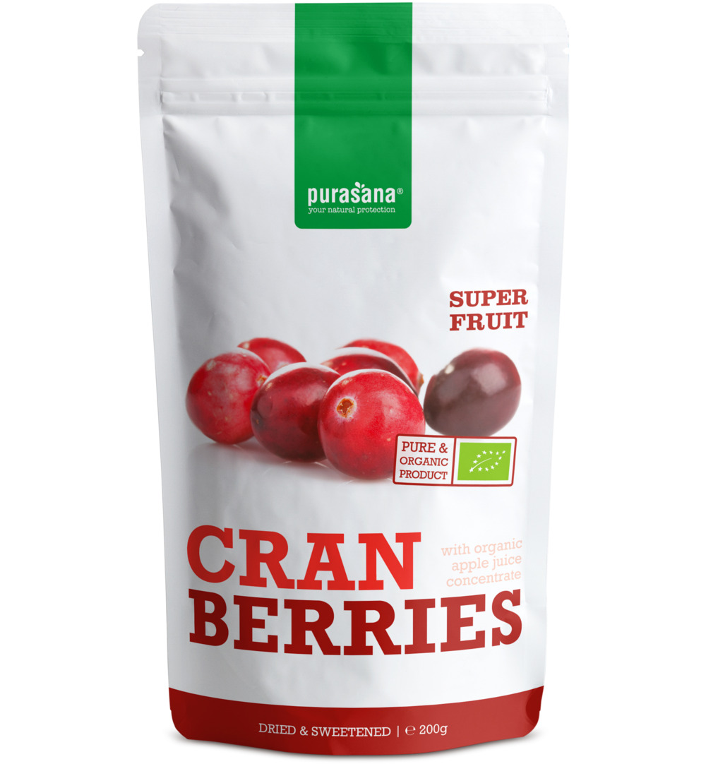Purasana Veenbessen Cranberries Vegan Bio (200 gr)