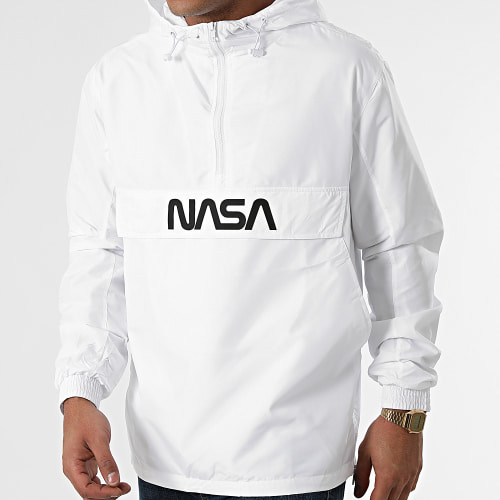 Coupe-Vent Worm Logo Back Blanc
