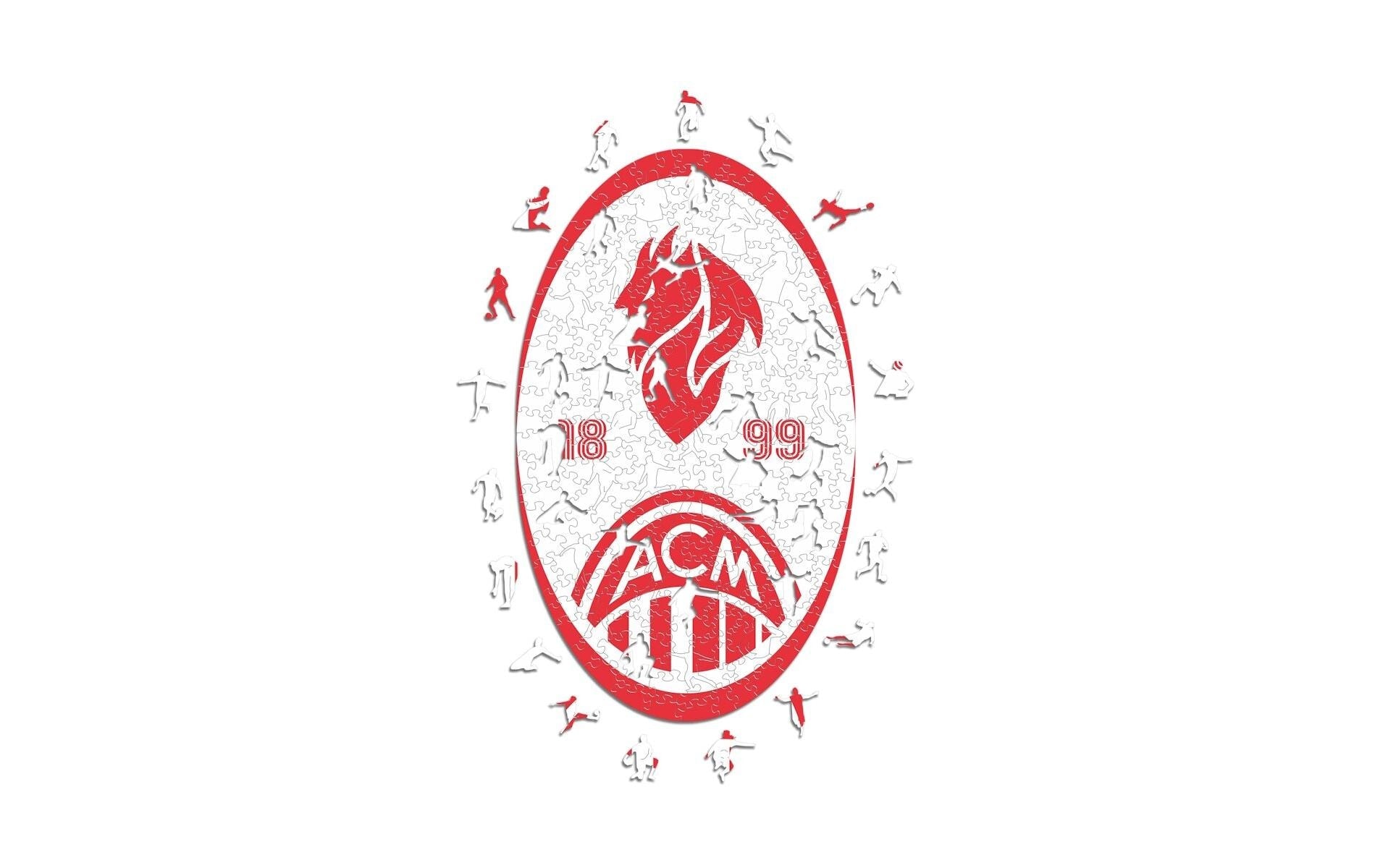 Puzzle »Iconic AC Milan – Retro Logo« Holzart: Birke (Herkunftsland: China)