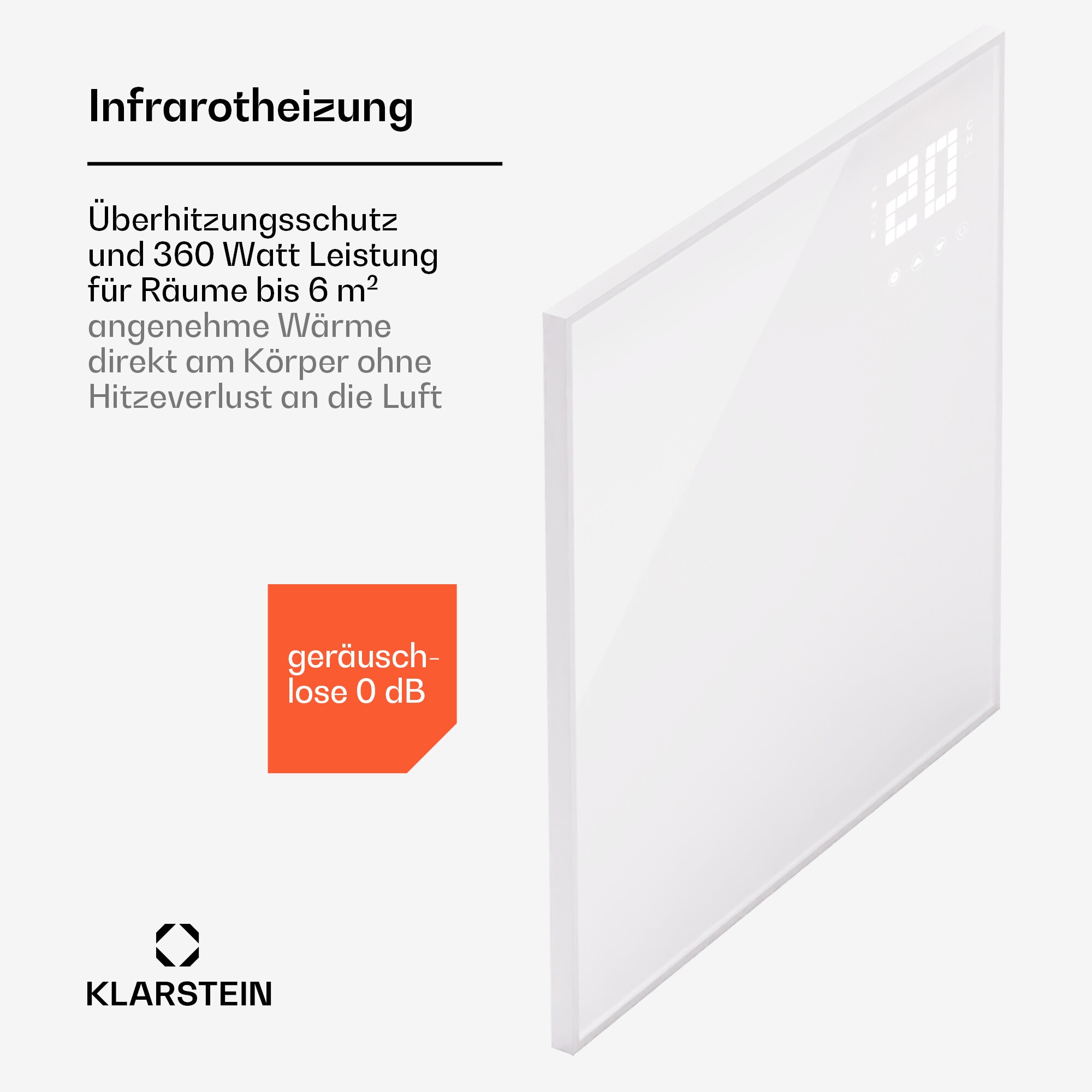 Wonderwall Smart Bornholm Infrarotheizung 70x60cm App 360W