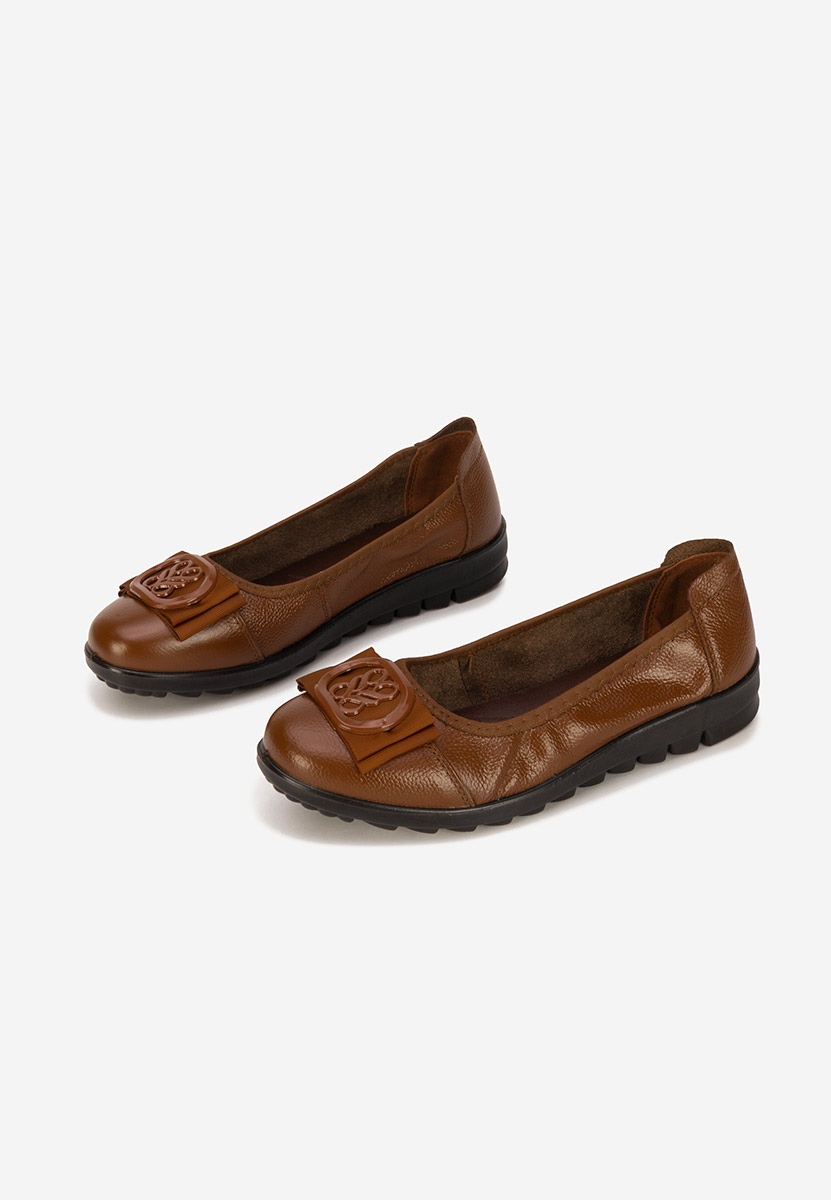 Ballerines en cuir bruns Demarisa