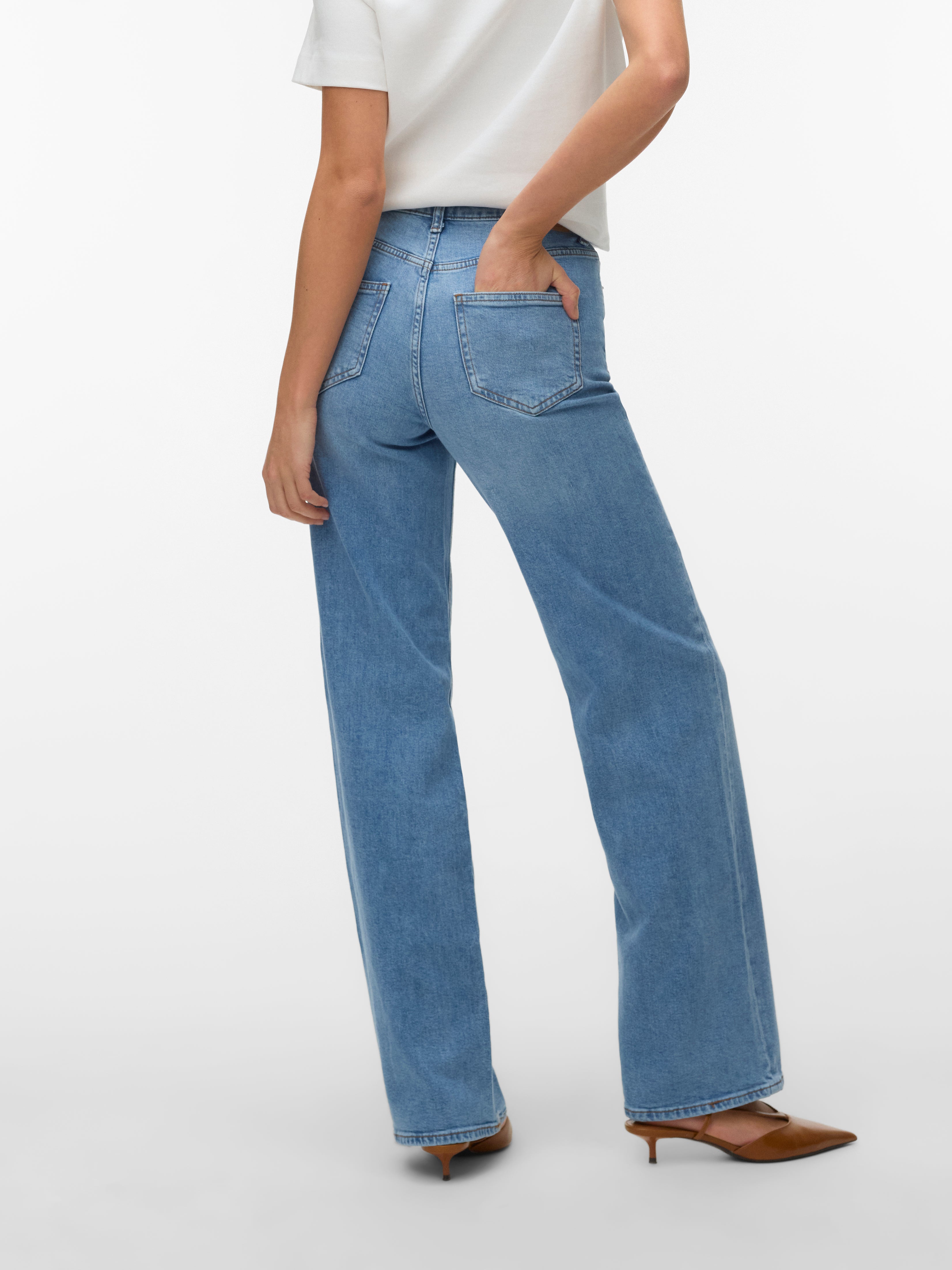 VMTESSA-STRETCH High rise Wide leg fit Jeans