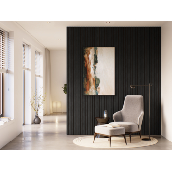 Lattenwand Decowall Acoustic Advanced eik lava 260x30cm, 2 stuks (1.56m2)