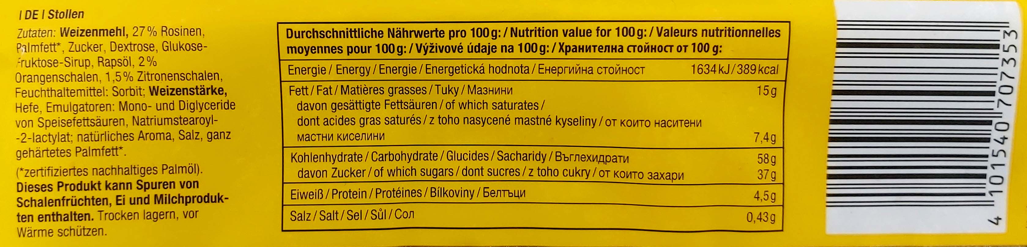 Kuchenmeister Stollen 500g MHD:16.3.25