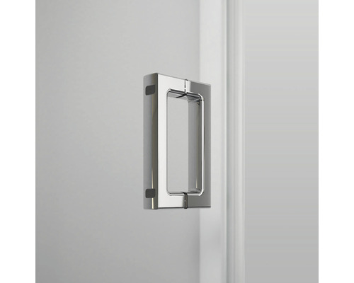 Hoekinstap vouwdeur Breuer Panorama 80x80 cm helder glasprofiel kleur chroom