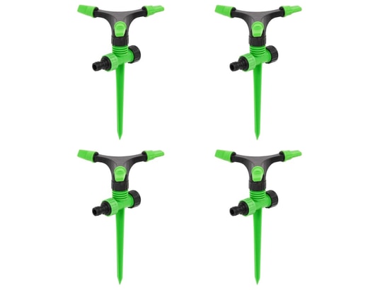 VIDAXL - Arroseurs rotatifs 4 pcs vert et noir 16x13,5x25,5 cm abs et...
