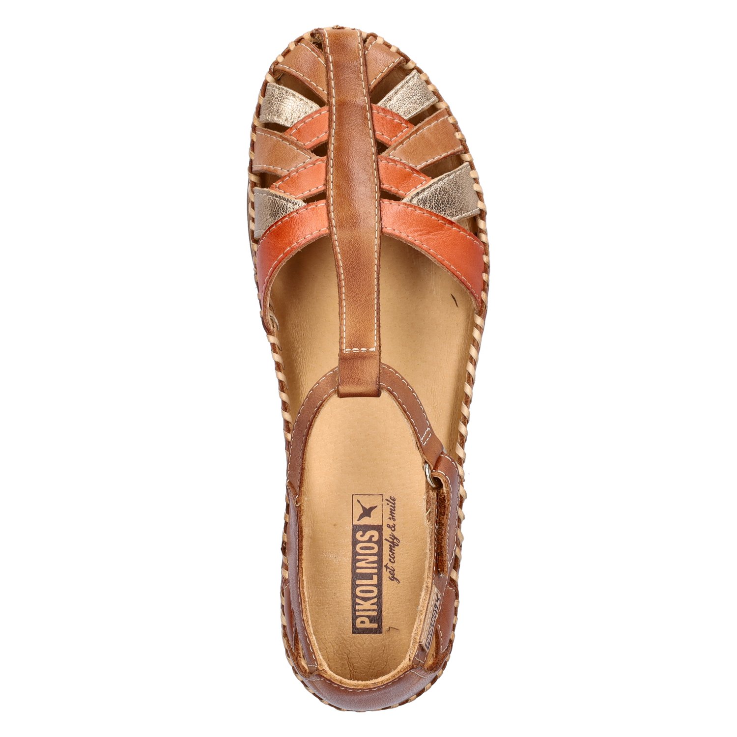 Cadaques dames sandaal Pikolinos Cognac