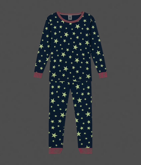 Pyjama ajusté phosphorescent en coton imprimé étoiles enfant
