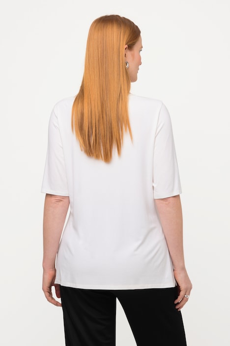 T-Shirt, Perlenstickerei, Rundhals, Halbarm