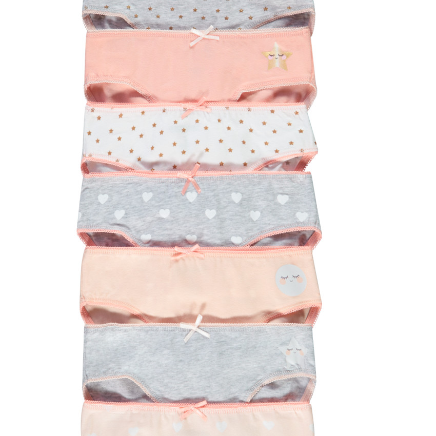 Lot de 7 culottes fantaisies en jersey pour fille