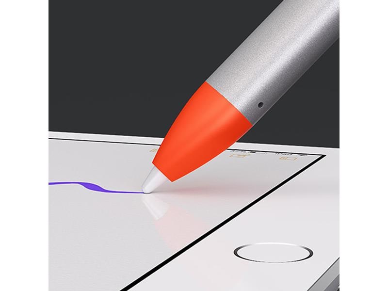 Logitech Eingabestift Crayon Grau/Orange Kinderfreundlicher Kreativ-Eingabestift für das Apple iPad