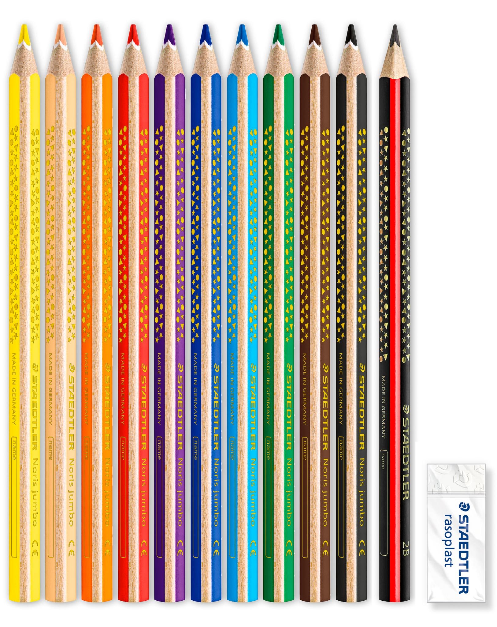 61 SET7 Farbstifte Noris® jumbo mit Radierer