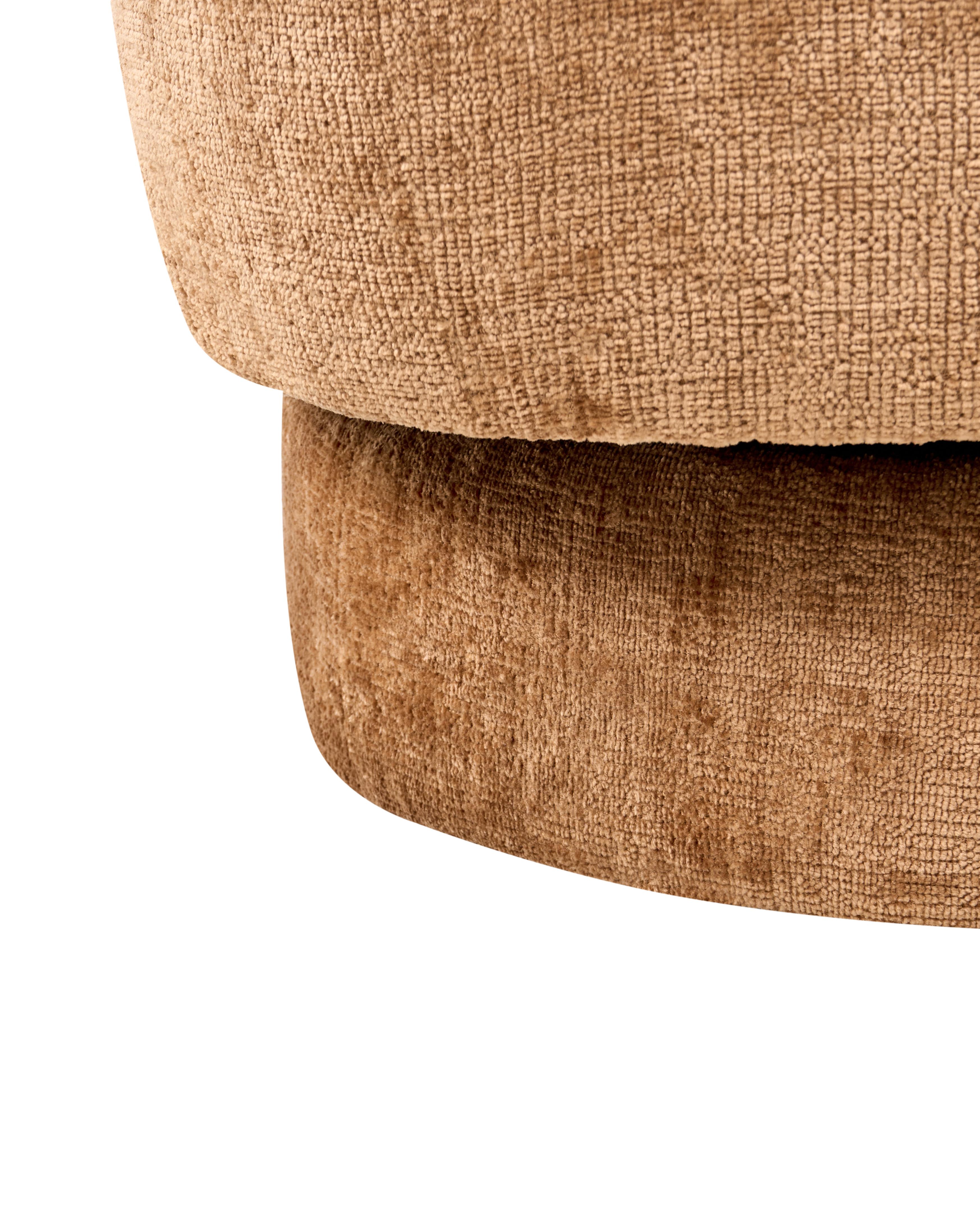 Draaifauteuil AYLO Chenille Goudbruin