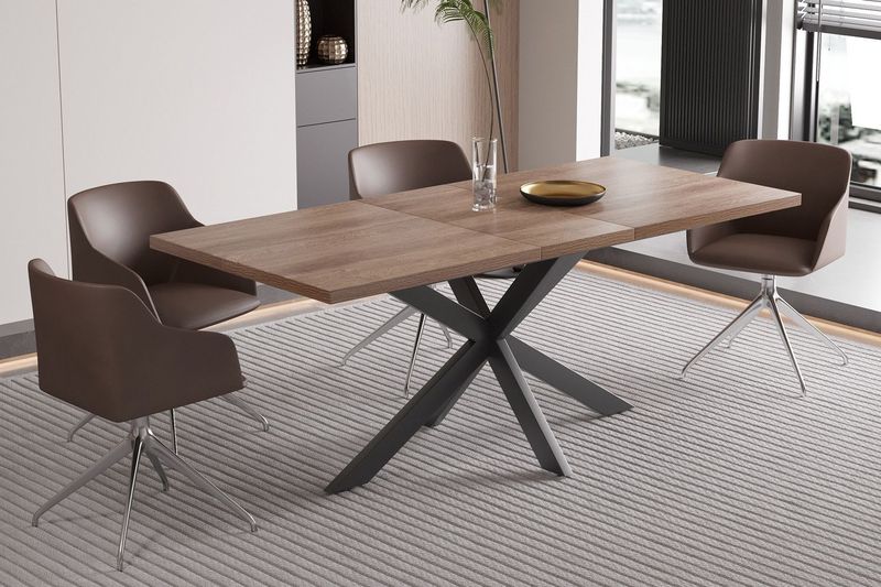 Kos - Uitschuifbare Tafel - Donkerbruin - MDF - 160-200 cm