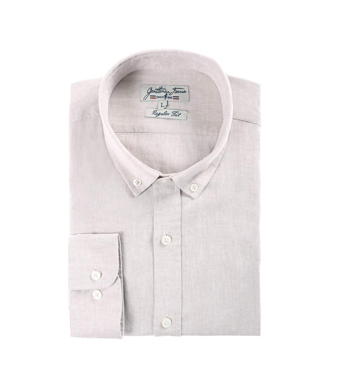 Chemise manches longues col boutonné lin CLIN