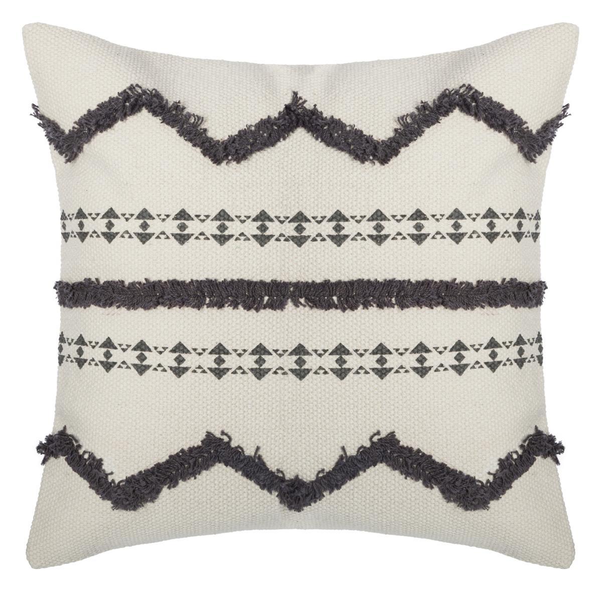 HOUSSE COUSSIN TUFTEE GRIS 40X40CM