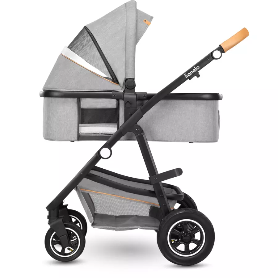 lionelo Kombikinderwagen Amber 3 in 1 grey stone inklusive Wheelblades