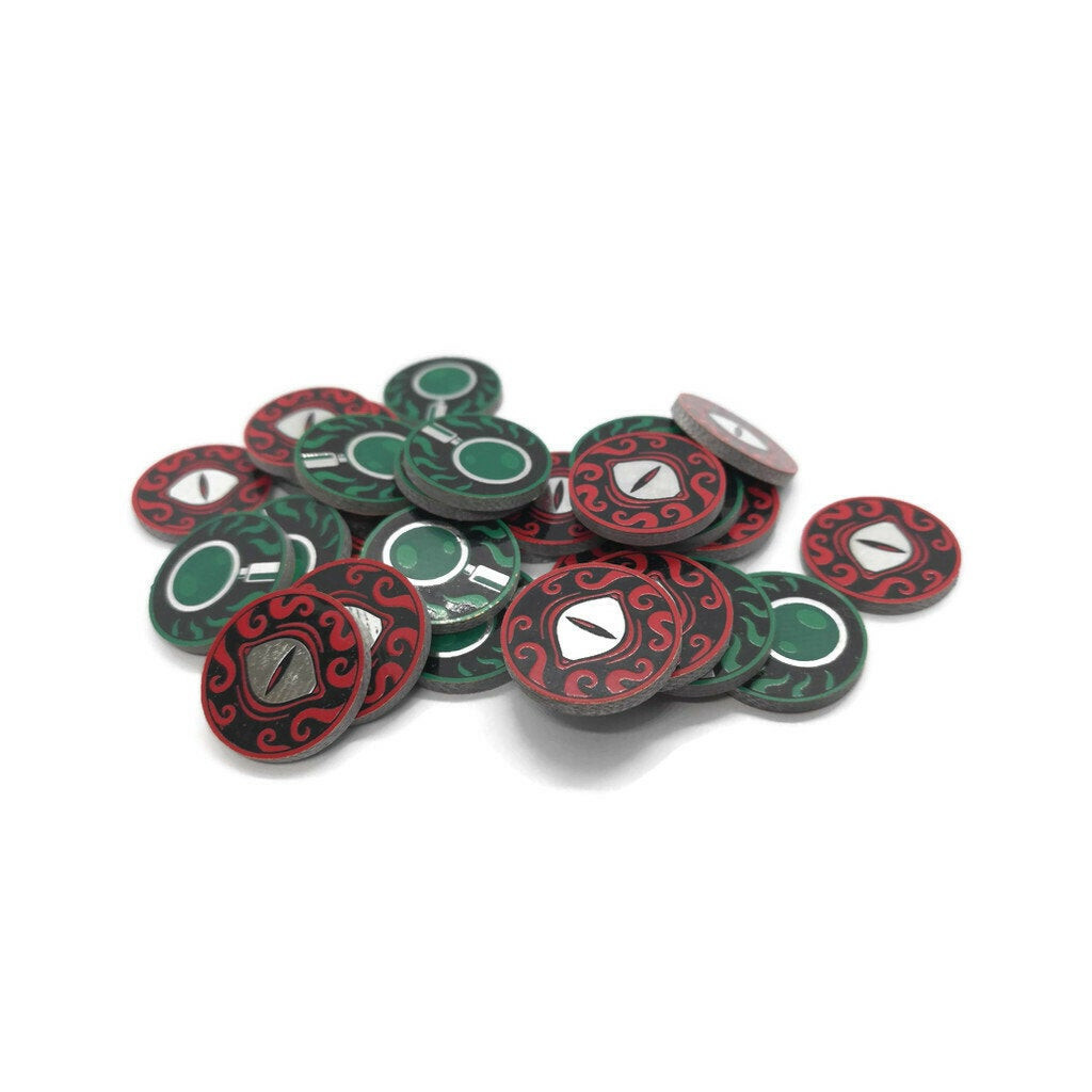 Set de Pions LaserOx - Horreur à Arkham : Le Jeu de Cartes - Pions Indices/Destinées
