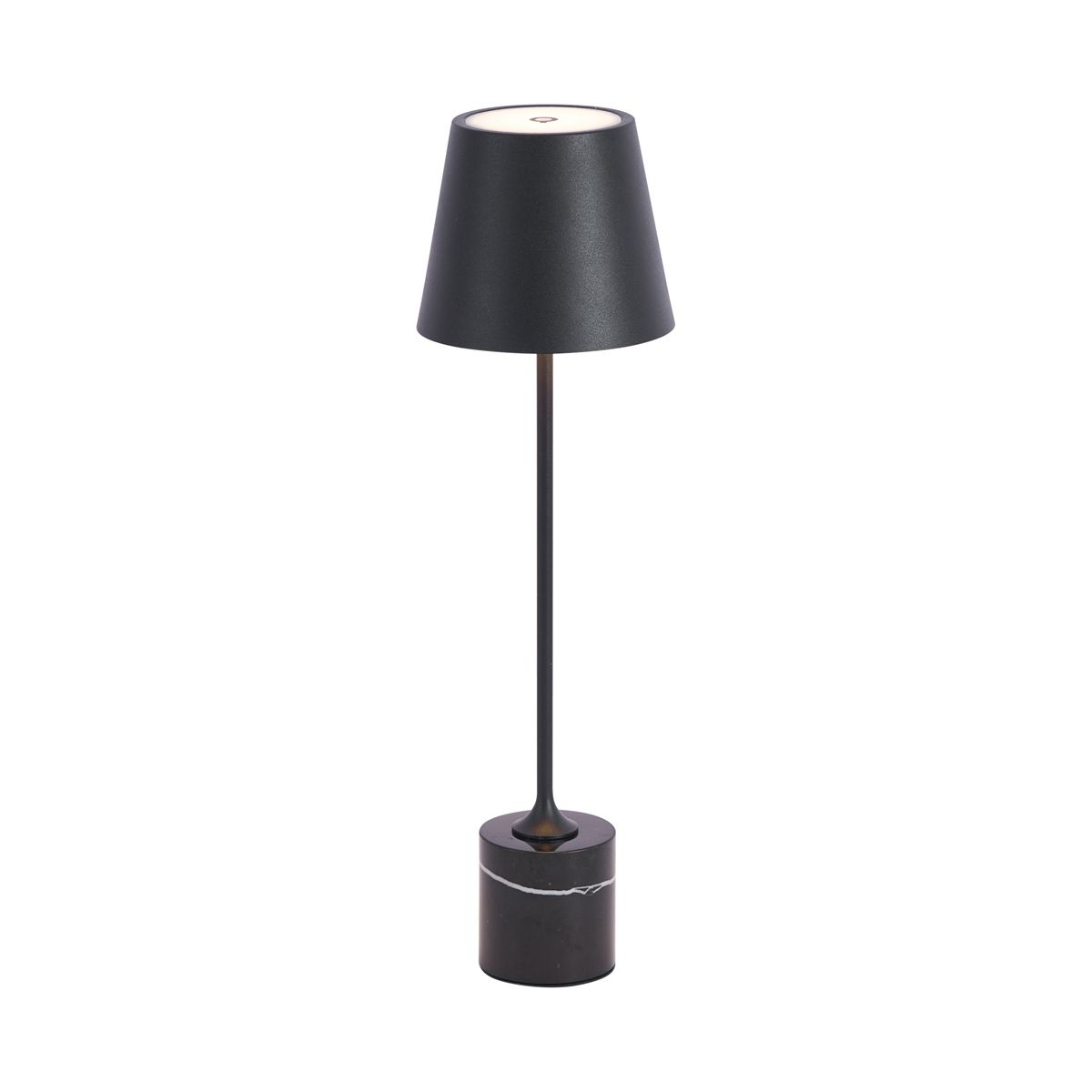 Moderne tafellamp zwart 37cm incl. LED dimbaar IP54 oplaadbaar - Topi