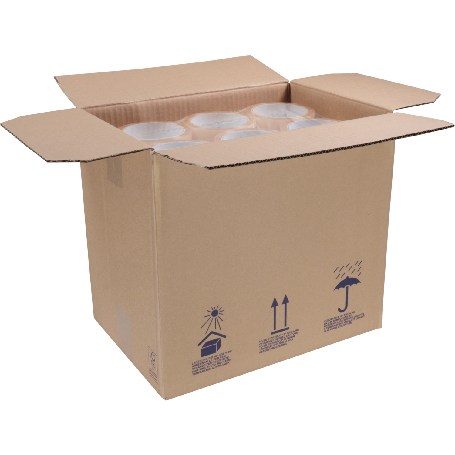 Dozensluittape, Solvent, PP, 48mm, 66m, transparant