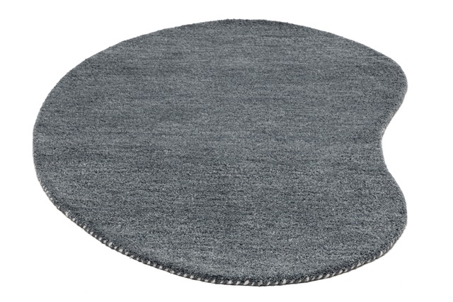 THEKO Wollteppich »Gabbeh Uni, Handgefertigt, Teppich, meliert, reine Wolle,« oval 14 mm Höhe Schlafzimmer, Wohnzimmer, Esszimmer, auch als Läufer, eckig  oder rund