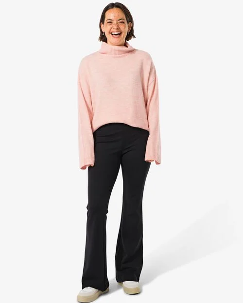 pantalon femme flared noir
