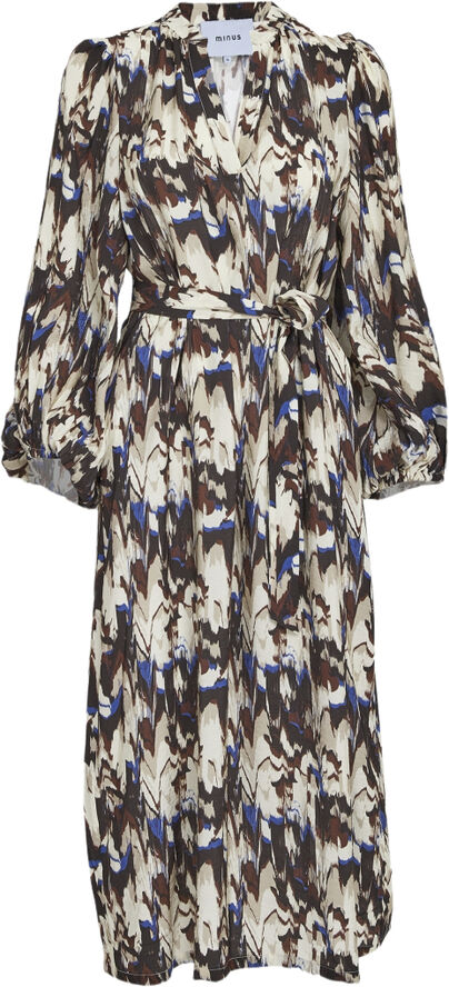 Minus MSCassandra Midi Dress Madder brown print