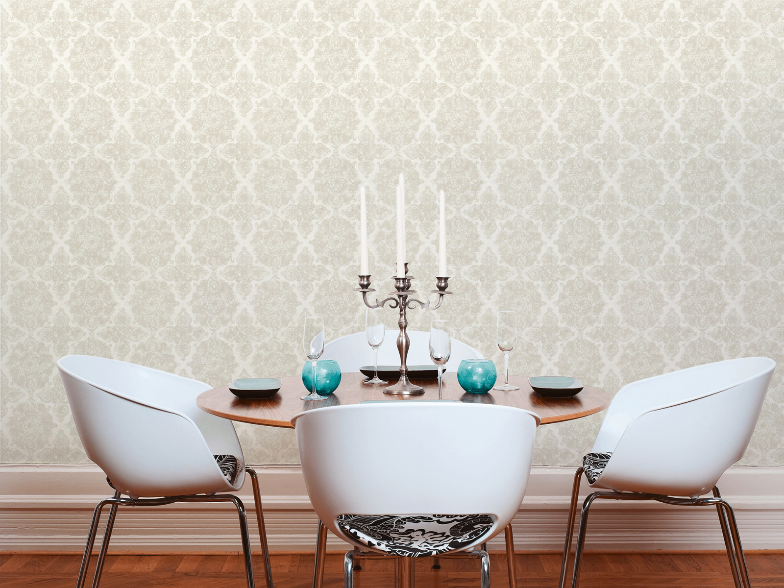 Vliestapete - BOHO LOVE - Ornamente - metallic-beige-grau - 10 Meter