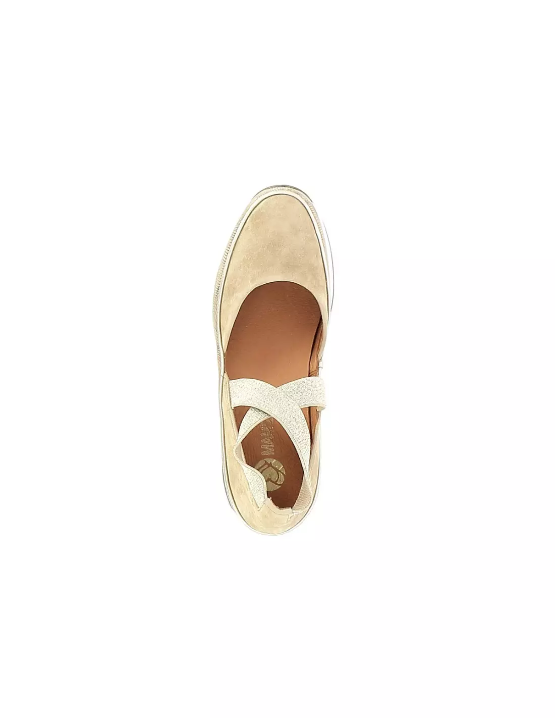 MAM ZELLE VOLOU - Ballerines & babies Cremevelourssable