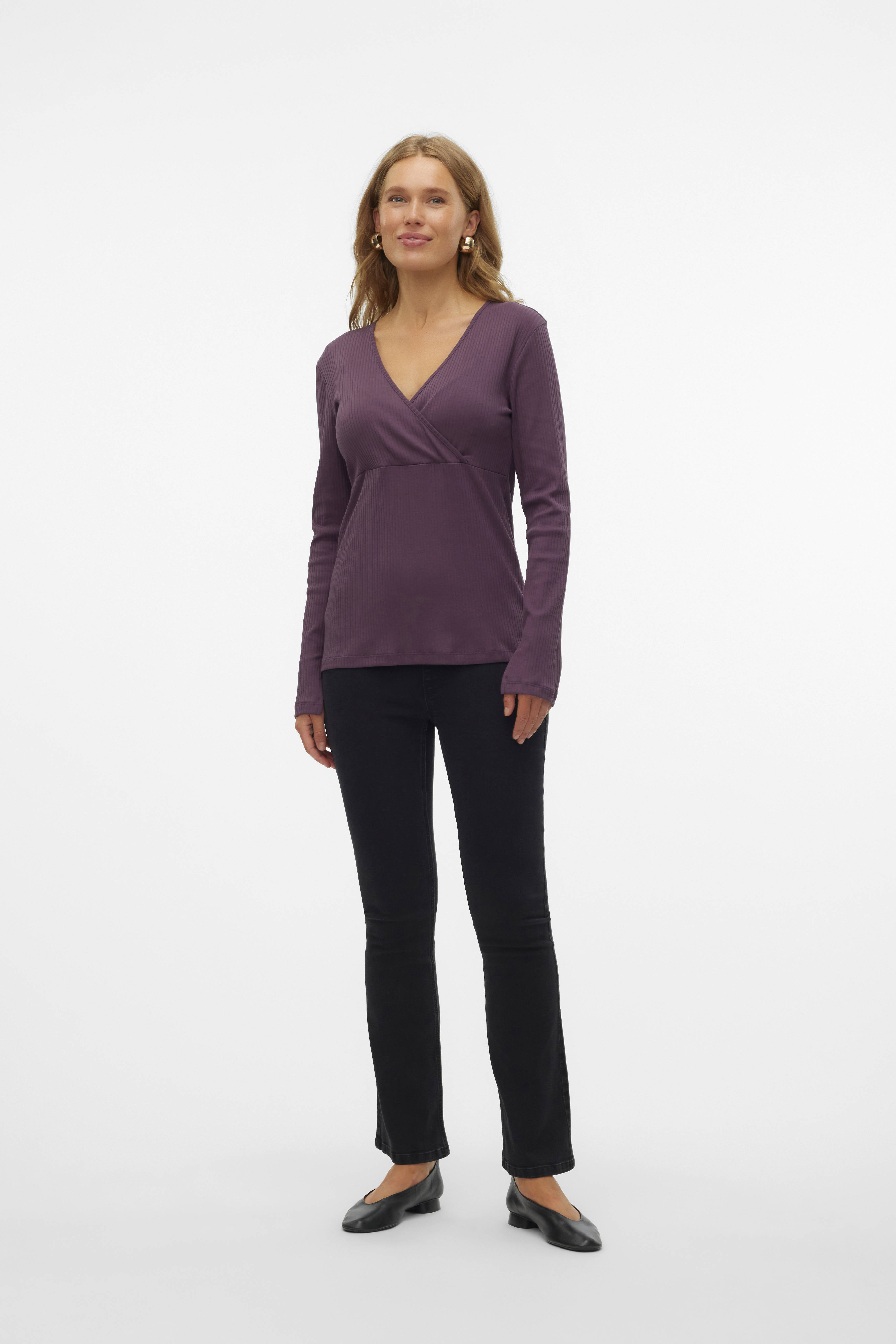 MAMALICIOUS zwangerschaps- en voedingstop MLLILLI aubergine