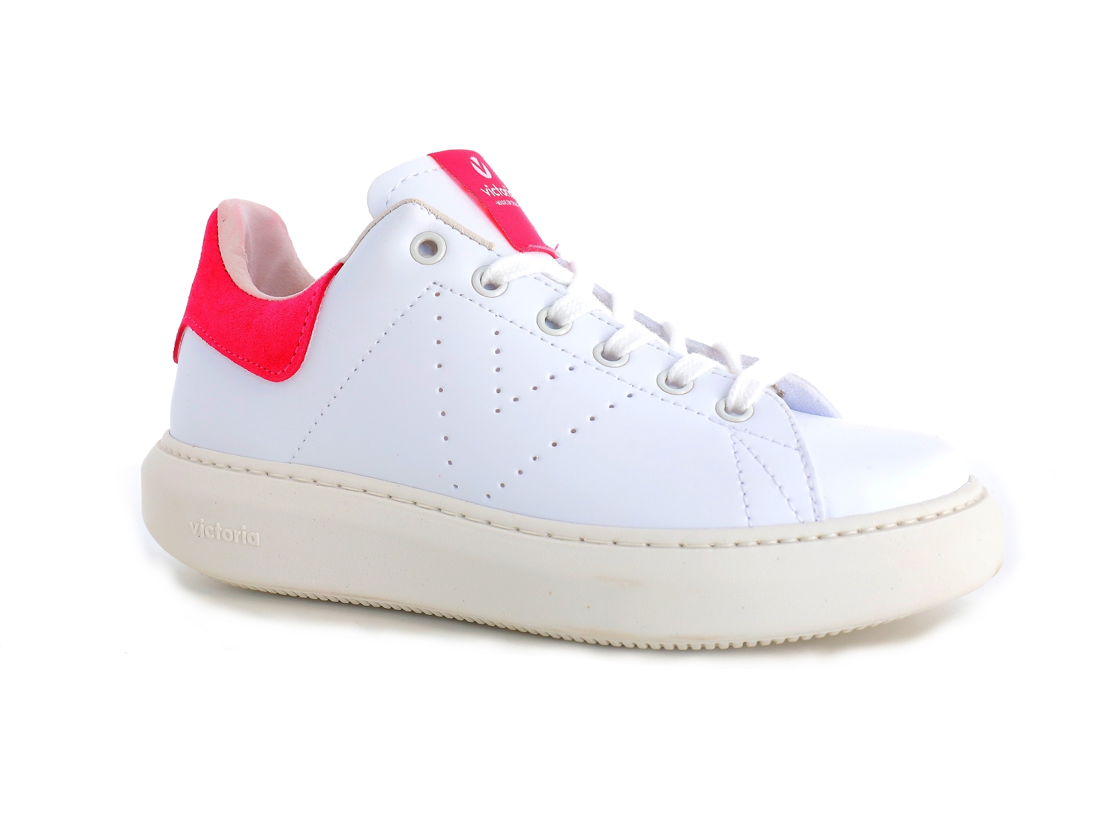 Victoria-1263101 Matières combinées Blanc-Fushia