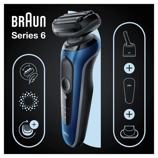 Braun Elektrisch Scheerapparaat Series 6 met SensoFlex Kop 61-B7200cc