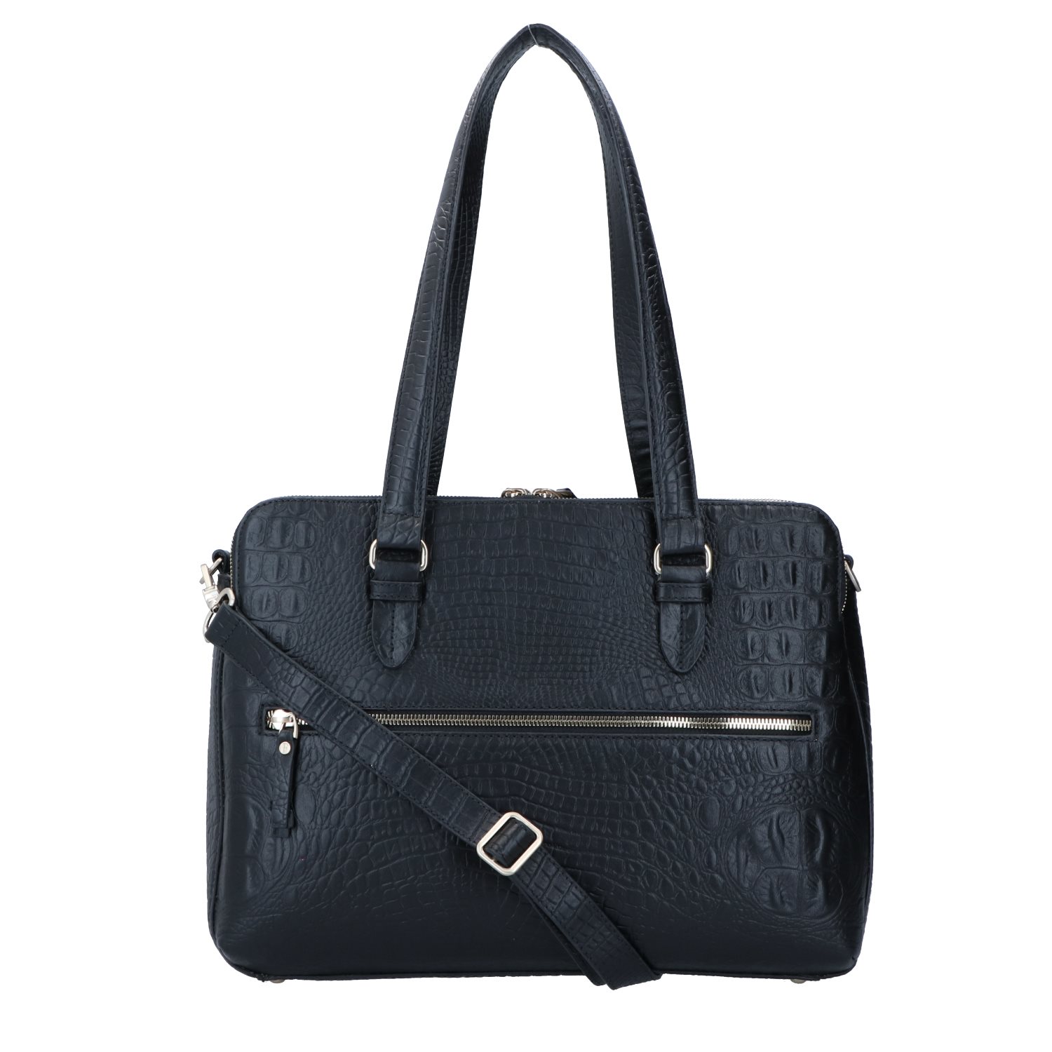 FMME. Charlotte 13.3 Workingbag 3 Pockets Croco black