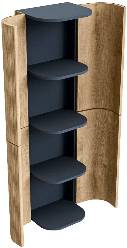 Mondiaz Kurve kolomkast met 4 deuren 45x37.5x160cm eiken