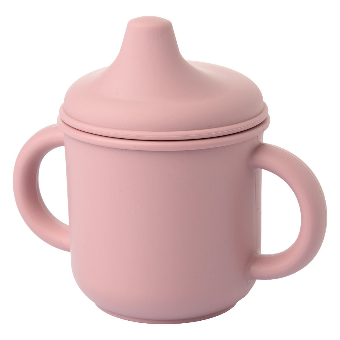 Topomini Pure Collection Silikon-Trinklernbecher mit Henkel altrosa