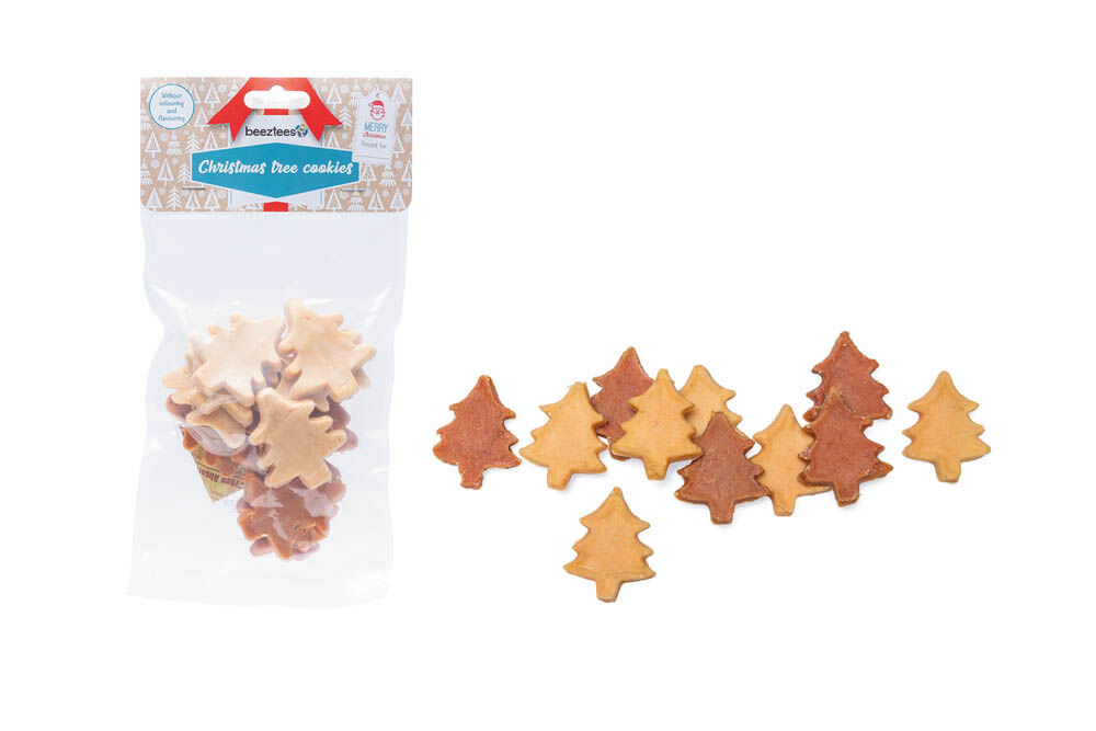 Beeztees Boom Kerstkoekjes - Hondensnack - 155 Gram - Kip, Eend