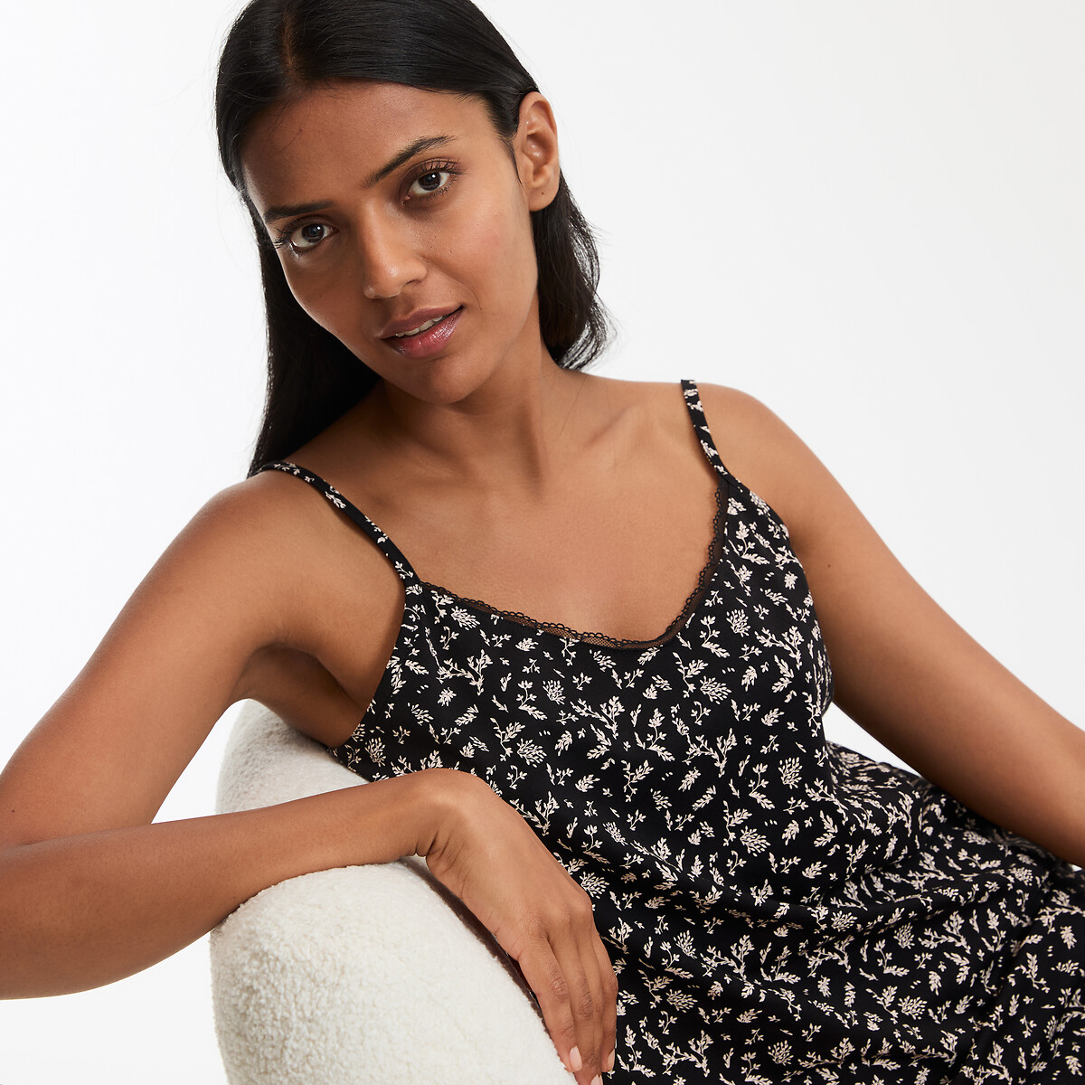 LA REDOUTE COLLECTIONS<br>Calções de pijama com estampa floral, jersey de algodão