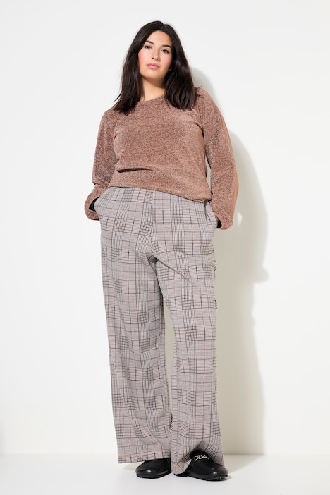 Karohose, Wide Legs, Elastikbund