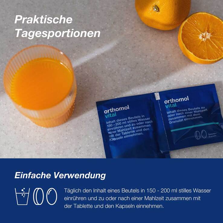 Orthomol Vital Granulat / Tablette / Kapseln Orange, 7 St