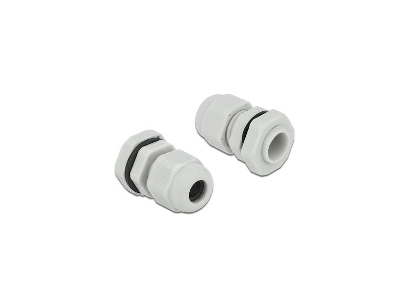 Delock Kabelverschraubung PG7, 15 mm 10 Stück, grau Delock Kabelverschraubung PG7 10 Stück grau