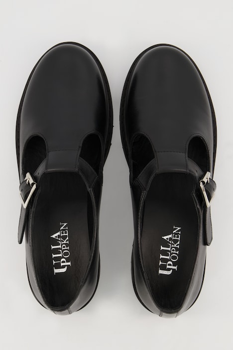 Leder-Loafer, dezente Schnalle, Weite H