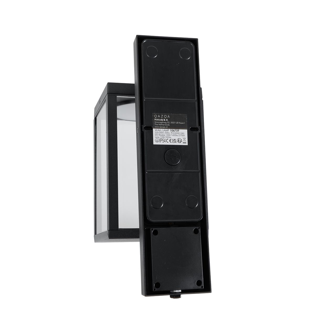 Buiten wandlantaarn zwart incl. LED en schemersensor - Ferdinand