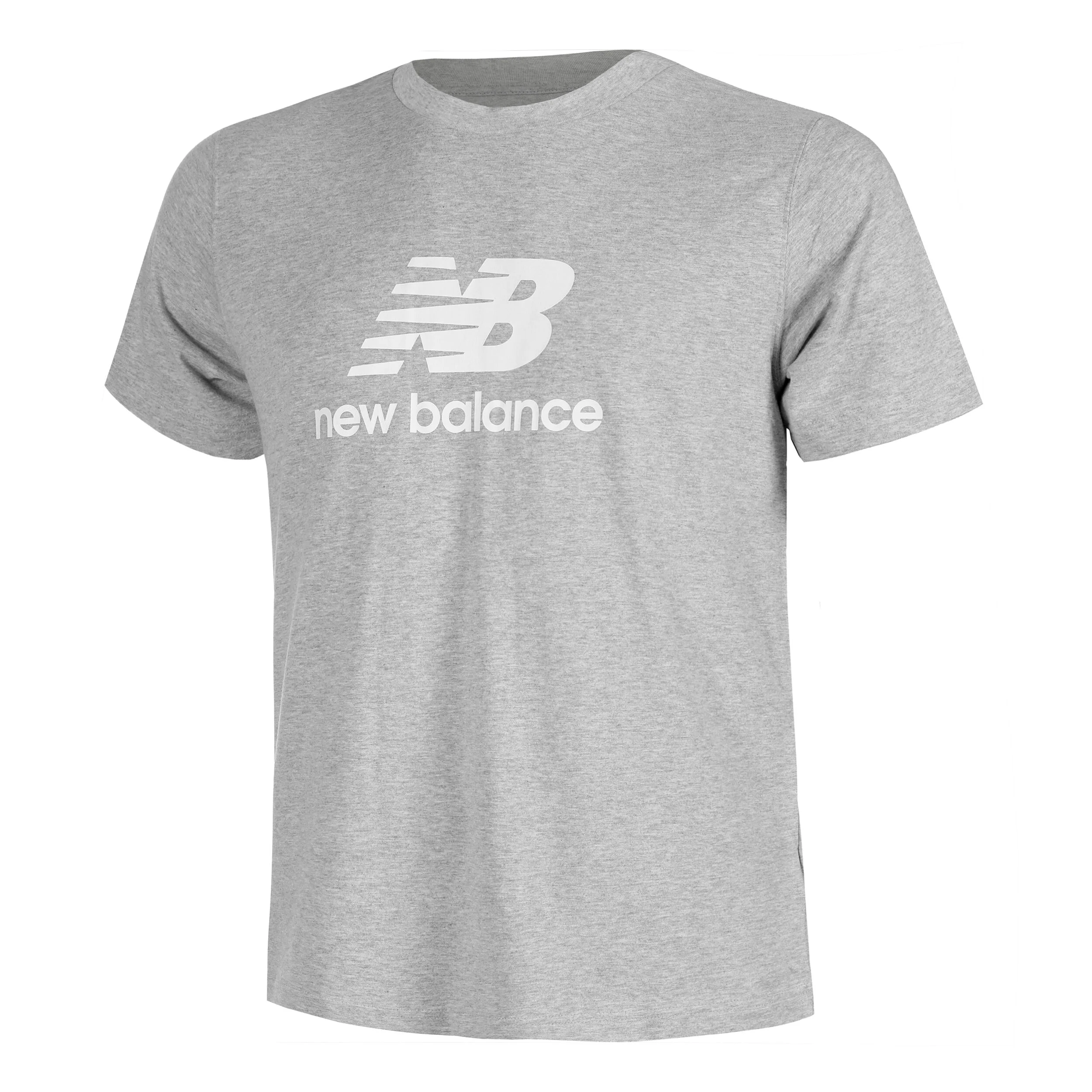 New Balance Stacked Logo Tee T-shirt Hommes - Gris