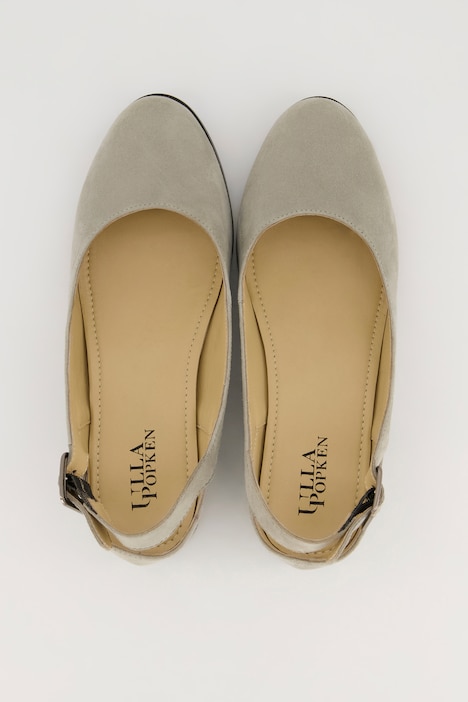 Pumps, Veloursleder, verstellbare Ferse, Weite H