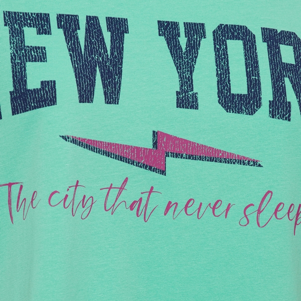 TwoDay dames T-shirt groen met opdruk